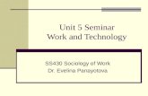 Unit 5 Seminar Work and Technology SS430 Sociology of Work Dr. Evelina Panayotova.
