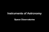 Instruments of Astronomy Space Observatories. NASA’s Four Great Observatories.