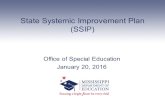 State Systemic Improvement Plan (SSIP) Office of Special Education January 20, 2016.