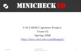 CSCI 6838 Capstone Project Team #2 Spring 2008  2/18/20161 MiniCheck ID