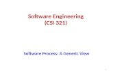 Software Engineering (CSI 321) Software Process: A Generic View 1.