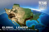 GLOBAL LEADER Since 2005, Texas has created more than a fourth of all U.S. jobs.