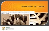 DEPARTMENT OF LABOUR RESPONSE TO EMPLOYMENT EQUITY AMENDMENT BILL, 2012.