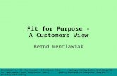 Wenclawiak, B.: Fit for Purpose – A Customers View© Springer-Verlag Berlin Heidelberg 2003 In: Wenclawiak, Koch, Hadjicostas (eds.) Quality Assurance in.