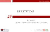 REPETITION MTS3033 OBJECT ORIENTED PROGRAMMING 1.