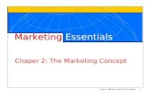 Chapter 2 Basic Marketing Concepts1 Marketing Essentials Chaper 2: The Marketing Concept.