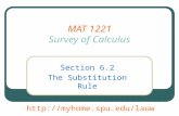 MAT 1221 Survey of Calculus Section 6.2 The Substitution Rule