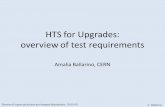HTS for Upgrades: overview of test requirements Amalia Ballarino, CERN Review of superconductors and magnet laboratories, 19-05-09 A. Ballarino.