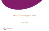 District heating year 2015 13.1.2016. 2 Market share of space heating Residential, commercial and public buildings.
