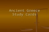 Ancient Greece Study Cards. What is the word for the territories of Ancient Greece?