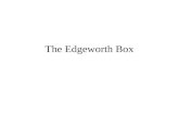 The Edgeworth Box. The Basic Theorem The basic theorem in welfare economics: A market, exchange, economy will achieve efficient resource allocation. We.