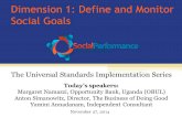 Dimension 1: Define and Monitor Social Goals Today’s speakers: Margaret Namazzi, Opportunity Bank, Uganda (OBUL) Anton Simanowitz, Director, The Business.