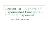 Lesson 18  Algebra of Exponential Functions  Rational Exponent Math SL1 - Santowski.