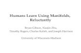 Humans Learn Using Manifolds, Reluctantly Bryan Gibson, Xiaojin Zhu, Timothy Rogers, Charles Kalish, and Joseph Harrison University of Wisconsin-Madison.