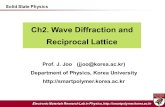 Electronic Materials Research Lab in Physics,  Ch2. Wave Diffraction and Reciprocal Lattice Prof. J. Joo