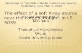 Masaki Yamaguchi, F. Takahara Theoretical Astrophysics Group Osaka University, Japan Workshop on Variable Galactic Gamma-ray Source Heidelberg December.