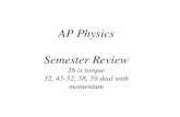AP Physics Semester Review 26 is torque