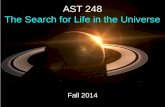 AST 248 The Search for Life in the Universe Fall 2014.