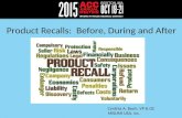Product Recalls: Before, During and After Cynthia A. Boeh, VP  GC MiSUMi USA, Inc.