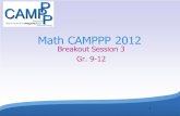 Math CAMPPP 2012 Breakout Session 3 Gr