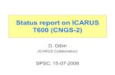 Status report on ICARUS T600 (CNGS-2) D. Gibin (ICARUS Collaboration) SPSC, 15-07-2008.