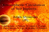 Atmospheric Circulation of hot Jupiters Adam Showman LPL Collaborators: J. Fortney, N. Lewis, L. Polvani, D. Perez-Becker, Y. Lian, M. Marley, H. Knutson.