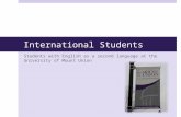 International Students Students with English as a second language at the University of Mount Union.