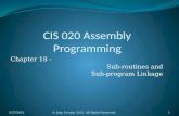 CIS 020 Assembly Programming