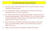 Customizing Instructions