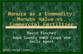 Manure as a Commodity: Manure Value vs. Commercial Fertilizer David Fischer Dane County UWEX Crops and Soils Agent MALWEG, Fen Oak 1/6/2011.
