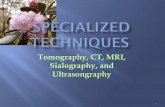 1 Tomography, CT, MRI, Sialography, and Ultrasongraphy.