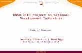 Www.hcp.ma UNSD-DFID Project on National Development Indicators Case of Morocco Country Directors Meeting New York, 15-17 October 2014 1.