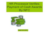 HR Processor Verifies Payment of Cash Awards By NFC Sign on to NFC.