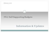 February 2016 FY17 Self Supporting Budgets Information  Updates.