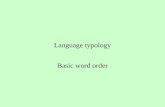 Language typology Basic word order. The two types of syntactic typology syntactic typology typology on word order types contentive typology alignment.