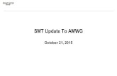 3 rd Party Registration  Account Management SMT Update To AMWG October 21, 2015.