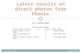 BY A PEDESTRIAN Related publications direct photon in Au+Au  PRL94, 232301 (2005) direct photon in p+p  PRL98, 012002 (2007) e+e- in p+p and Au+Au