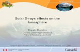 Earth Sciences Sector Solar X-rays effects on the Ionosphere Donald Danskin Natural Resources Canada European Space Weather Week.