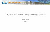Object-Oriented Programming (Java) Review 2014. 2 Unit 1 Class Design Basic Console I/O StringTokenizer Exception UML class diagram.