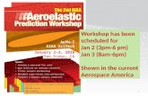 1 Workshop has been scheduled for Jan 2 (3pm-6 pm) Jan 3 (8am-6pm) Shown in the current Aerospace America.