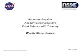May 2, 2008 Accounts Payable, Account Receivable and Fund Balance with Treasury Weekly Status Review National Aeronautics and Space Administration.