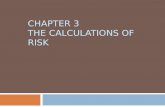 CHAPTER 3 THE CALCULATIONS OF RISK. Basic risk calculations  Risk severity:  Severity reaches a maximum when we are in a complete uncertainty (where.