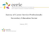 Survey of Career Service Professionals: Secondary Education Sector January, 2012.