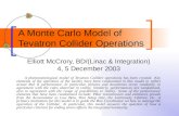 A Monte Carlo Model of Tevatron Collider Operations Elliott McCrory, BD/(Linac  Integration) 4, 5 December 2003 A phenomenological model of Tevatron Collider.