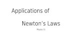 Applications of Newtons Laws Physics 11. Numerous Applications Apparent weight Free fall Inclined planes Atwoods machines Universal Law of Gravitation.