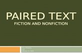 PAIRED TEXT FICTION AND NONFICTION Mary Wheatley CLIP February 11, 2010.