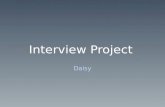Interview Project Daisy. Megan $120 print textbooks $150 other printed books $100 theater admissions $50 renting or downloading movies $200 buying media.