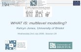 Kelvyn Jones, University of Bristol Wednesday 2nd July 2008, Session 29 WHAT IS: multilevel modelling?