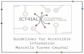 Guidelines for Accessible Information Marcella Turner-Cmuchal.