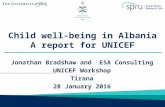 Jonathan Bradshaw and ESA Consulting UNICEF Workshop Tirana 28 January 2016.